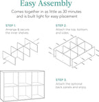 Best Choice Products 6-Cube Storage Organizer, 13.5in Shelf Opening, Bookcase, Display Shelf, Customizable w/ 3 Removable Bac