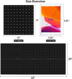 8Pcs Pegboard Wall Organizer Panels Black ABS Pegboard Wall Mount for Home, Craft Room, Garage, Kitchen, Workshop, Tool Organ
