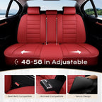 Coverado Car Seat Covers Full Set, Seat Covers for Cars, Front Seat Covers and Back Seat Cover Waterproof Leather Automotive 