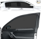 Car Window Shades for SUV - 4 Pack Stretchy Sun Shade Mesh Side Car Window Screen Covers for Camping Family Baby Pet Anti-Mosquito Privacy Protection When Parking