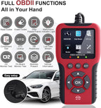 2026 Enhanced Universal OBD2 Scanner, Check Engine Code Reader - 45000+ Fault Codes, Live Data, I/M Readiness, Battery Voltage