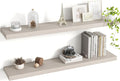 40 Inch Floating Shelves, 8 Inch Deep Floating Shelves for Wall, Hanging Shelf with Invisible Brackets, Deep Shelves for Bath