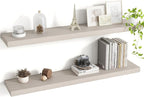 40 Inch Floating Shelves, 8 Inch Deep Floating Shelves for Wall, Hanging Shelf with Invisible Brackets, Deep Shelves for Bath