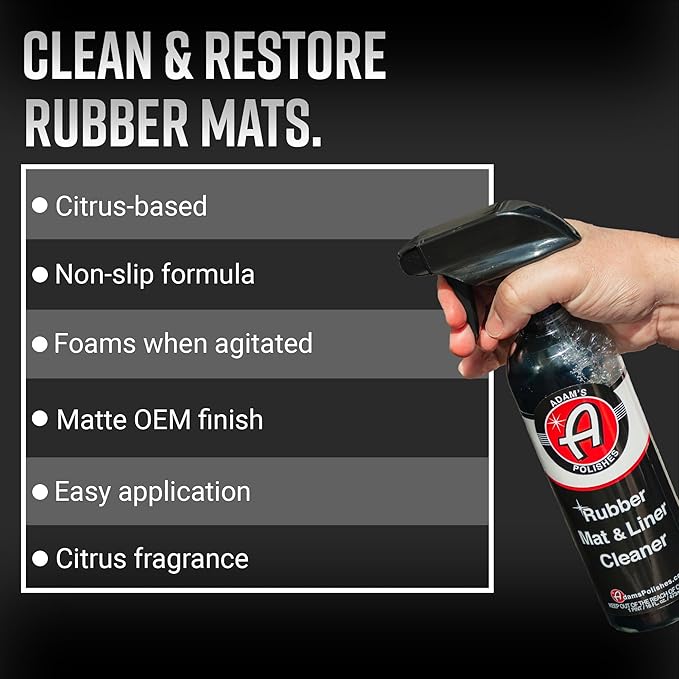 Adam's Polishes Rubber Mat & Liner Cleaner (Gallon) Protectant & Rubber Floor Mat Cleaning Solution for Car Detailing, Deep C