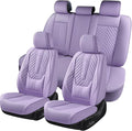 Coverado Car Seat Covers Full Set, Faux Leather Seat Covers for Car, Luxury Automotive Seat Covers Waterproof Car Seat Protec