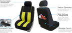 FH Group Car Seat Cover Full Set Striking Striped Car Seat Covers with Front Seat Covers and Rear Split Bench, Universal Fit 