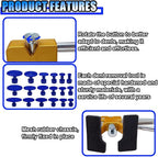 25PCS Car Dent Puller Kit, Car Body Dent Repair Tools, Paintless Dent Lifter Repair Tool Puller with 18 Tabs, Auto Dent Remov