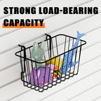 11.8" L x 5.9" D x 5.9"H - 6 pcs Black Wire Baskets for GridWall and SlatWall - Merchandiser Baskets,Grid wall Shelves Hangin