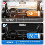 Windshield Sun Shade for Chevy Colorado 2015-2024 2025 2026 Sunshade Front Window Shade Custom Fit Colorado Accessories Sun Visor Foldable Shade Blocks UV Rays Accessories