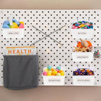 Patelai 8 Packs Pegboard Bins with Hooks and Labels, Pegboard Baskets Kit DIY Accessories Workbench Bins for Organizing Hardw