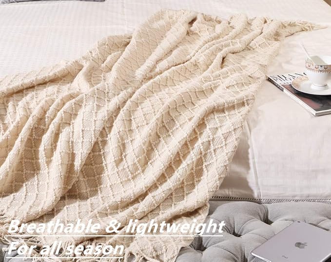 CREVENT Home Decor Rustic Couch Sofa Chair Bed Throw Blanket, Soft Warm Cozy Light Weight for Travelling in Spring Summer (50