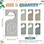 Patelai 7 Pcs Wooden Baby Closet Dividers for Clothes Organizer 1T to 7T Hanger Closet Dividers Nursery Organization for Home