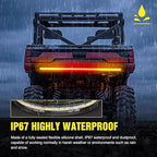 Nilight 30 Inch UTV Tailgate Light Strip 204 LED Red Running Brake Amber Turn Signals Lights Compatible with Polaris RZR Kawasaki Pioneer Can Am Golf Cart Off-Road Truck Trailer