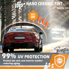 XhuangTech Black Ceramic Window Roll Tint Solar Film Protection Scratch Heat Insulation (15% VLT, 35in x 15ft), ST-F762