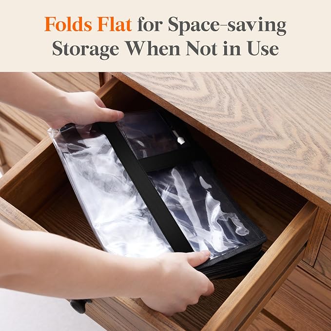 Lifewit 8 Pack Clear Clothes Storage Bags, 75L Plastic Blanket Storage Bag, Vinyl Foldable Moving Bags with Zipper, Closet Or