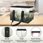 Reusable Grocery Bags Heavy Duty Shopping Bags Foldable Large Tote Bags with Long Handles & Hard Bottom