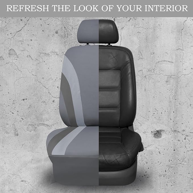 CAR PASS Line Rider Sporty Cloth Universal Fit Car Seat Cover -100% Breathable with 5mm Composite Sponge Inside,Airbag Compat