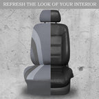 CAR PASS Line Rider Sporty Cloth Universal Fit Car Seat Cover -100% Breathable with 5mm Composite Sponge Inside,Airbag Compat