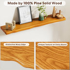 Floating Shelves for Wall Rustic Farmhouse 36 Inch Floating Shelf Bathroom Wooden Shelves for Wall Mounted Live Edge Pine She