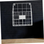 Cabilock Versatile Wall Magazine Rack Metal Wire Basket Magazine Holder Wall-mounted Bookshelf Iron Book Organizer Mail Organ