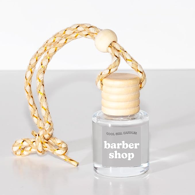 COOLGIRLCANDLES Barber Shop Car Hanging Fragrance Oil Aromatherapy Automobile Diffuser, Long Lasting Scents Essential Oils