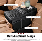 Car Seat Gap Organizer, Car Interior Organizer for Seat Gap Storage, Leather Multi-Functional Storage Box with Tissues, Universal for Most Cars (Black)