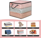 10 PCS Clear Zippered Storage Bags with Handles,Sweater Storage with Two-Way Zipper,Foldable Closet Organizer Bed Sheet Organ
