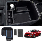 Autorder Center Console Organizer for 2019-2024 Kia Forte Accessories Armrest Storage Box Secondary Insert Tray with 2 Color Mats
