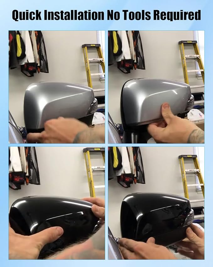 91059AJ210 Rearview Mirror Cover Fit for Subaru Forester 2014-2018 Impreza XV Crosstrek 2012-2014 Replace 91059AJ200 91059FJ000, Mirror Cap Glossy Black Left Drive Side