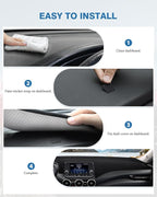 FIILINES Dash Cover for Nissan Sentra 2020-2025(S/SV/SR), Dashboard Mat Cover Sunshade Nonslip Mesh Protector No Glare Black