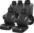 FLORICH Seat Covers, Car Seat Covers Full Set, Waterproof Leather Car Seat Protector, Front and Rear Seat Covers for Cars, Au