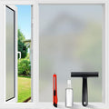 Frosted Window Privacy Film Frosted Glass Window Film Sun Blocking Window Tinting Film for Home, Static Clings Removable Frosting Bathroom Door Window Covering, White,29.5 Inch x 78.74 Inch