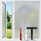 Frosted Window Privacy Film Frosted Glass Window Film Sun Blocking Window Tinting Film for Home, Static Clings Removable Frosting Bathroom Door Window Covering, White,29.5 Inch x 78.74 Inch