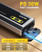 AUXITO 9500A Jump Starter, 12V Car Battery Jump Starter, Up to All Gas/All Diesel Engine with LED Display, 30W Type-C Fast
