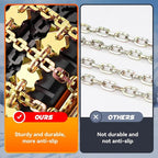 Snow Chains for Car SUV Pickup Trucks, Adjustable Portable Universal Emergency Anti Skid Snow Car Tire Chains for Tire Width 