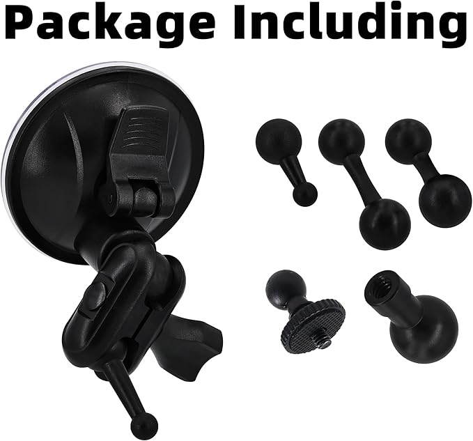 for Garmin Truck RV GPS Mount dezl OTR1020 820 720 620 RV 1095 895 795 Overlander DriveSmart 86 76 66 & for Car GPS Nuvi Holder & for Garmin Dash Cam Windshield Mount (6 Ball Head)