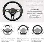 LABBYWAY Steering Wheel Cover, Universal Fit 15 Inch Microfiber Leather Car Wheel Protector, Anti-Slip, Claret