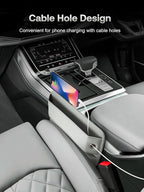 Premium Leather Car Seat Gap Filler Organizer (0.2”-1.2" Gaps), Clever Gifts for Car SUV Truck Owners (Beige, 1 Pack)