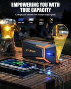 VTOMAN V10 3500A Jump Starter, Portable Car Starter (9.5L Gas,7.5L Diesel Engine) 12V Lithium Jump Box, Auto Battery Booster