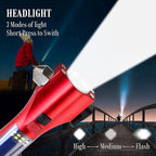 Car Flashlights for Emergencies, Window Breaker Seatbelt Cutter Multifunction Solar Flashlights, Waterproof LED Flashlight Re