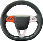 MEWANT DIY Stitching Steering Wheel Cover Wrap for Tesla Model 3 Highland 2023-2025/Model Y 2025 Highland for Tesla Model 3/Model Y Accessories(3D Style)
