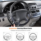 Aimato Customized Steering Wheel Cover for Honda Accord 2003-2007/Odyssey 2005-2010,Thin,Anti-Slip,Scratch-Resistant Exclusive Car Accessory for Honda,Matte Black