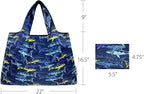 allydrew Large Foldable Tote Nylon Reusable Grocery Bags, 6 Pack