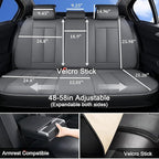 Coverado Car Seat Covers Full Set, Seat Covers for Cars, Gray Car Seat Protector Waterproof, Nappa Leather Car Seat Cushion, 