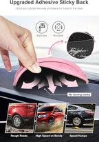 Loncaster Car Phone Holder, Car Phone Mount Silicone Car Pad Mat for Various Dashboards, Slip Free Phone Stand Compatible with iPhone, Samsung, Pink