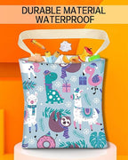 Car Trash Can, Durable Hanging Car Trash Garbage Bag, Cute Automotive Garbage Cans Organizer, Cute Snow Llama Sloth