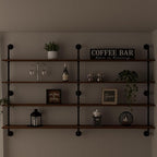 Floating Book Shelves for Wall 4 Tier 70 inch Bookshelf Industrial Pipe Shelving Shelves Bookcase Industrial Bookshelves Pipe