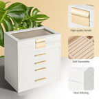 Somduy Jewelry Box, 5 Layers Jewelry Storage Display Box with Glass Lid for Women, 4 Drawers,Large Capacity for Necklace Earr