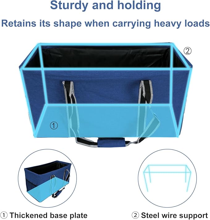 50L Utility Tote Bag Reusable Grocery Shopping Bag