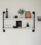 Floating Bookshelf Bathroom Shelves Over Toilet Industrial Pipe Shelving Pipe Shelves Rustic White Wall Shelves 36 Inch Farmh